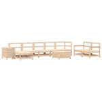 ZNTS 10 Piece Garden Sofa Set Solid Wood Pine 3250636