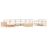 ZNTS 10 Piece Garden Sofa Set Solid Wood Pine 3250636