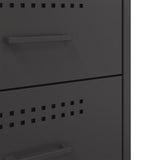 Bedside Cabinets 2 pcs Black 36x39x68 cm Steel 843079