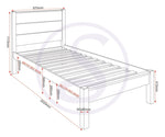 ZNTS Barton 3' Bed 200-201-075