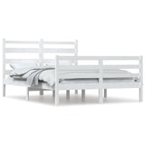 Bed Frame without Mattress Solid Wood Pine 120x200 cm White 3103709