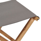 Folding Chair Set of 2 Dark Grey, Teak 310670