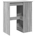 ZNTS Bar Table with Racks Grey Sonoma 90x47.5x103.5 cm Engineered Wood 854342