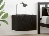 TV Wall Cabinets 2 pcs Black Oak 40.5x30x40cm Engineered Wood 882938