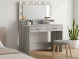 Dressing Table Grey Sonoma 79 x 41 x 135 cm Engineered Wood 865087