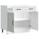 Kitchen Base Cabinet Kalmar White Engineered Wood 853497