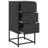 Bedside Cabinet Black 36x39x78 cm Steel 846578