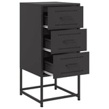 Bedside Cabinets 2 pcs Black 36x39x78 cm Steel 846579