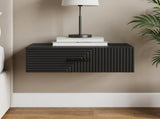 Wall-Mounted Side Table 59 x 34.5 x 17 cm Engineered Wood Black 898656