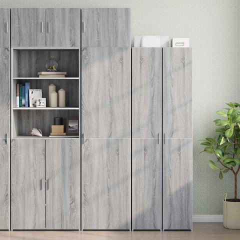 Slim Storage Cabinet Grey Sonoma 50x42.5x225 cm Engineered Wood 3281306