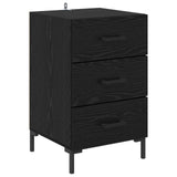 Bedside Cabinet Black Oak 40 x 40 x 66 cm Engineered Wood 882118