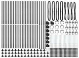 Fence Post with Concrete Base 52 pcs Grey Powder-Coated Steel 3350236