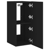 TV Wall Cabinet with LED Lights Black 30.5x35x70 cm 837234