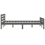 Bed Frame without Mattress Grey Solid Wood 150x200 cm King Size King Size 814826