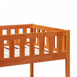 Bunk Bed Wax Brown 90x190 cm Solid Wood Pine 3308606