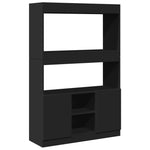 Highboard Black 92x33x140 cm Engineered Wood 3309610