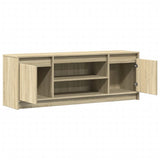 TV Cabinet with LED Sonoma Oak 139.5x34x50 cm Engineered Wood 852196