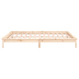 LED Bed Frame without Mattress 160x200 cm Solid Wood 820616