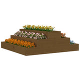 Planter Honey Brown 80x80x27 cm Solid Wood Pine 823895
