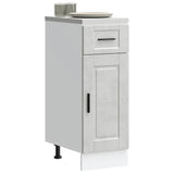 Kitchen Base Cabinet Porto Concrete Grey Engineered Wood 853941