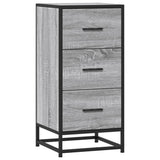 Sideboard Grey Sonoma 35.5x35x76 cm Engineered Wood and Metal 848947