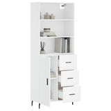 Highboard White 69.5x34x180 cm Engineered Wood 3189461