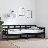 Day Bed without Mattress Black Solid Wood Pine 80x200 cm 820366