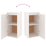 TV Cabinets 2 pcs White Solid Wood Pine 3100155