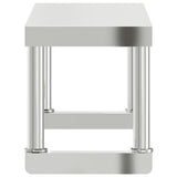 Work Table Overshelf 110x30x35 cm Stainless Steel 376448