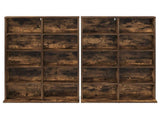 CD Cabinet 2 pcs Smoked Oak 65 x 23.5 x 97.5 cm Engineered Wood 8012683
