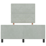 ZNTS Bed Frame Light Grey 120x200 cm Velvet 3344867