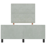 ZNTS Bed Frame Light Grey 120x200 cm Velvet 3344867