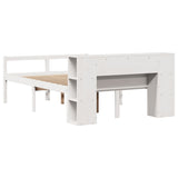 Bookcase Bed without Mattress White 120x200 cm Solid Wood Pine 3321968
