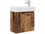 Bathroom Vanity Unit with Tap Old Wood 45.5 x 22.5 x 84 cm 889479