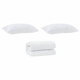 Duvet Set with Pillow 3 pcs White Microfiber and Down Feather 3378033