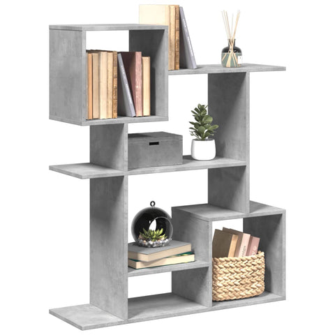 ZNTS Room Divider Bookcase Concrete Grey 92x29x112 cm Engineered Wood 858123