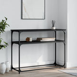 Console Table Black 100x35.5x75 cm Engineered Wood 834065