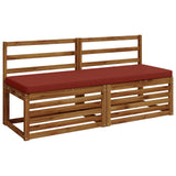 2-Piece Bench Cushions VUGHT 2 pcs 100% Polyester Red 951997