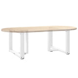 Coffee Table Legs T-Shaped 2 pcs White 70x25x cm Steel 4013037