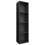 Book Cabinet/TV Cabinet Black 36x30x143 cm Engineered Wood 800145