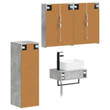 Bathroom Furniture Set 4 pcs Concrete Grey 3407402