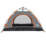 ZNTS Camping Tent 2-Person Grey and Orange Quick Release 4004163
