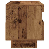 TV Cabinet with LED Lights Old Wood 80x35x40 cm Engineered Wood 856357
