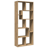 Room Divider Bookcase Artisan Oak 67x25x161.5 cm Engineered Wood 858083