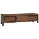 TV Cabinet 110 x 30 x 30 cm Solid Teak Wood Natural 42026890