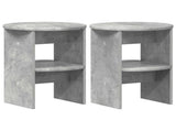 Side Cabinet 2 pcs Concrete Grey 40 x 50 cm Engineered Wood 899823