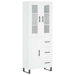 Highboard White 69.5x34x180 cm Engineered Wood 3198489