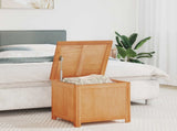Storage Box with Storage 50 x 45 x 45 cm Solid Oak Wood 42000873