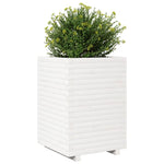 Garden Planter White 50x50x72 cm Solid Wood Pine 3282610