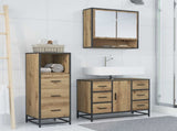 Bathroom Furniture Set 3 pcs Artisan Oak Engineered Wood 3402495